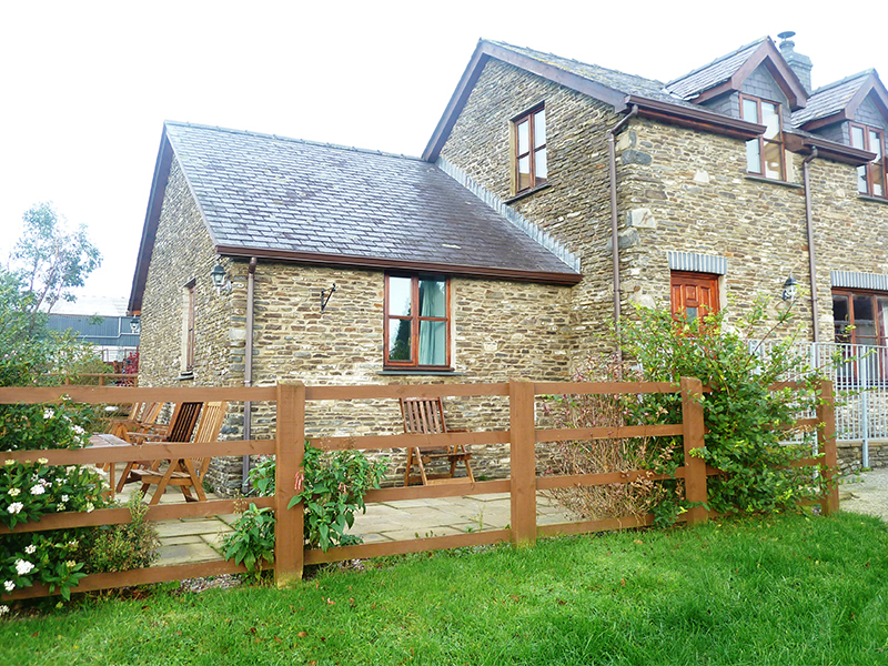 Outside Beudy Bach, our Holiday Cottage in Lampeter, Wales