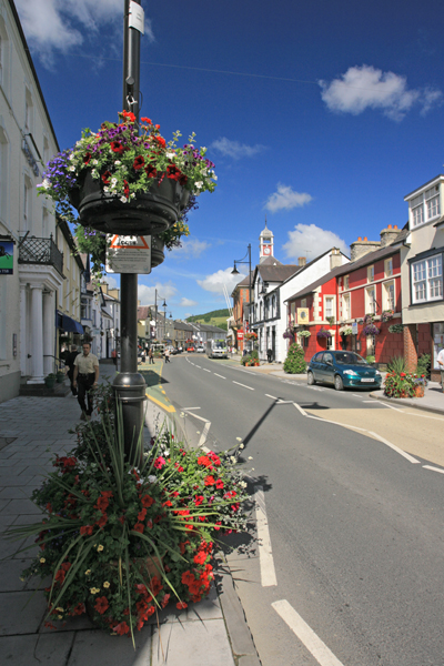 Lampeter High Street in Wales